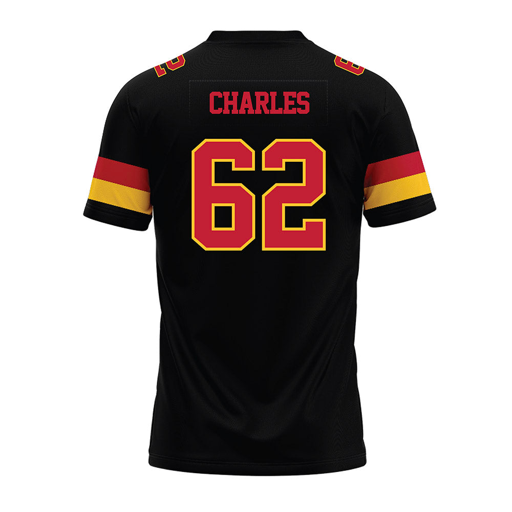 Ferris State - NCAA Football : Martaz Charles - Black Premium Football Jersey-1