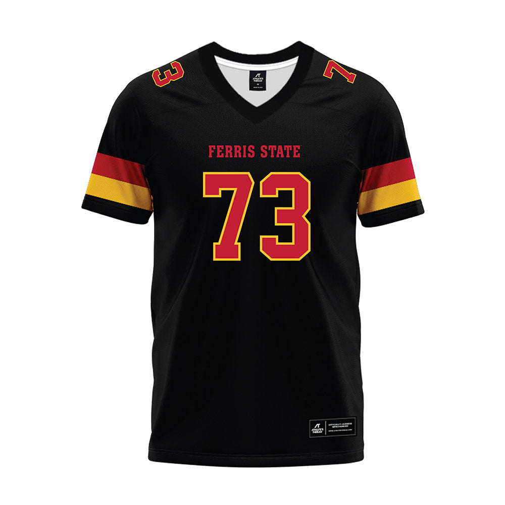 Ferris State - NCAA Football : Mack Bontekoe - Black Premium Football Jersey-0