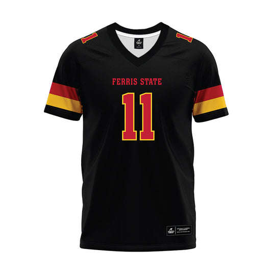 Ferris State - NCAA Football : Tyrone Fowler - Black Premium Football Jersey-0