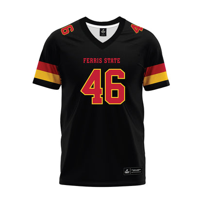 Ferris State - NCAA Football : Ethan Sossen - Black Premium Football Jersey