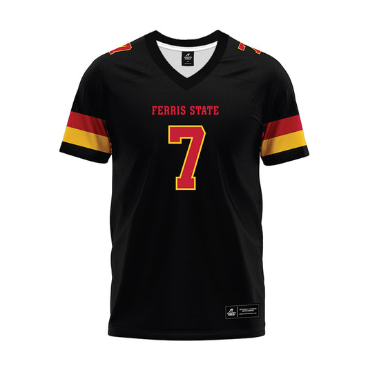 Ferris State - NCAA Football : Shon Stephens - Black Premium Football Jersey-0