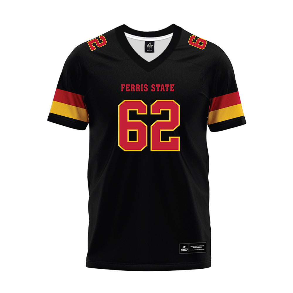 Ferris State - NCAA Football : Kaharri Caldwell - Black Premium Football Jersey-0