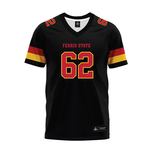 Ferris State - NCAA Football : Martaz Charles - Black Premium Football Jersey-0