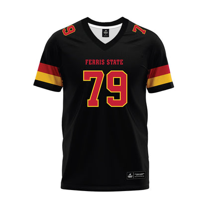 Ferris State - NCAA Football : Bryce George - Black Premium Football Jersey-0