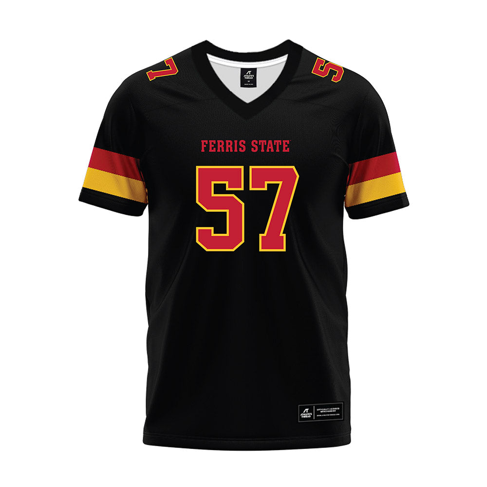 Ferris State - NCAA Football : Derek Anderson - Black Premium Football Jersey-0