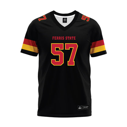 Ferris State - NCAA Football : Derek Anderson - Black Premium Football Jersey-0