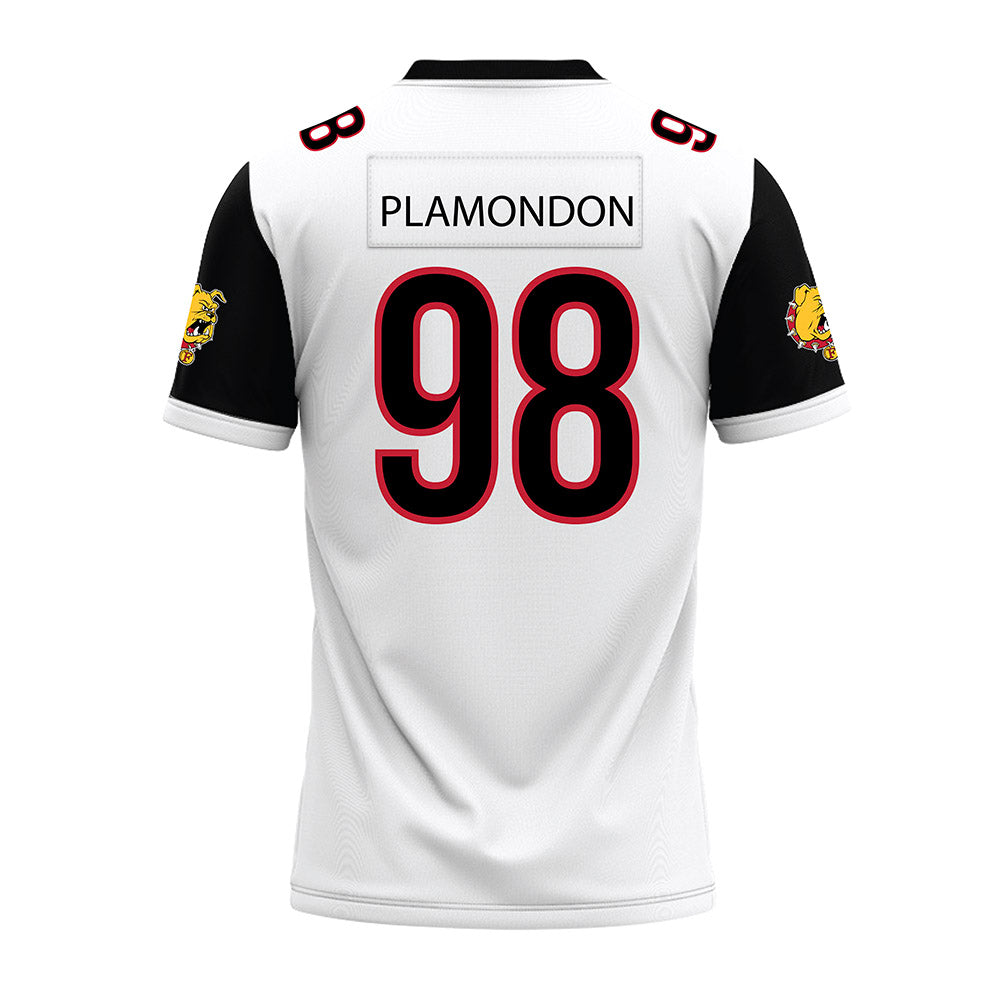 Ferris State - NCAA Football : Jake Plamondon - White Premium Football Jersey