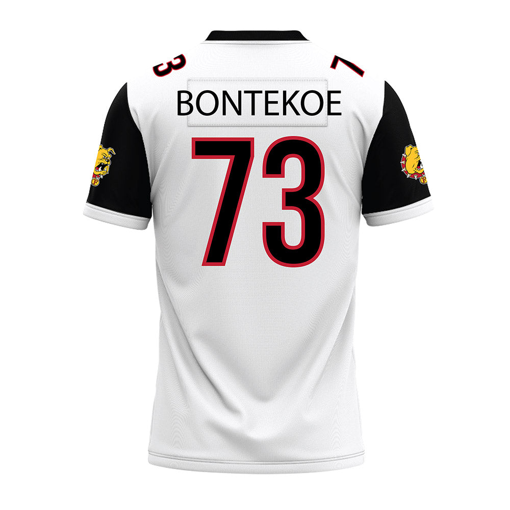 Ferris State - NCAA Football : Mack Bontekoe - White Premium Football Jersey-1