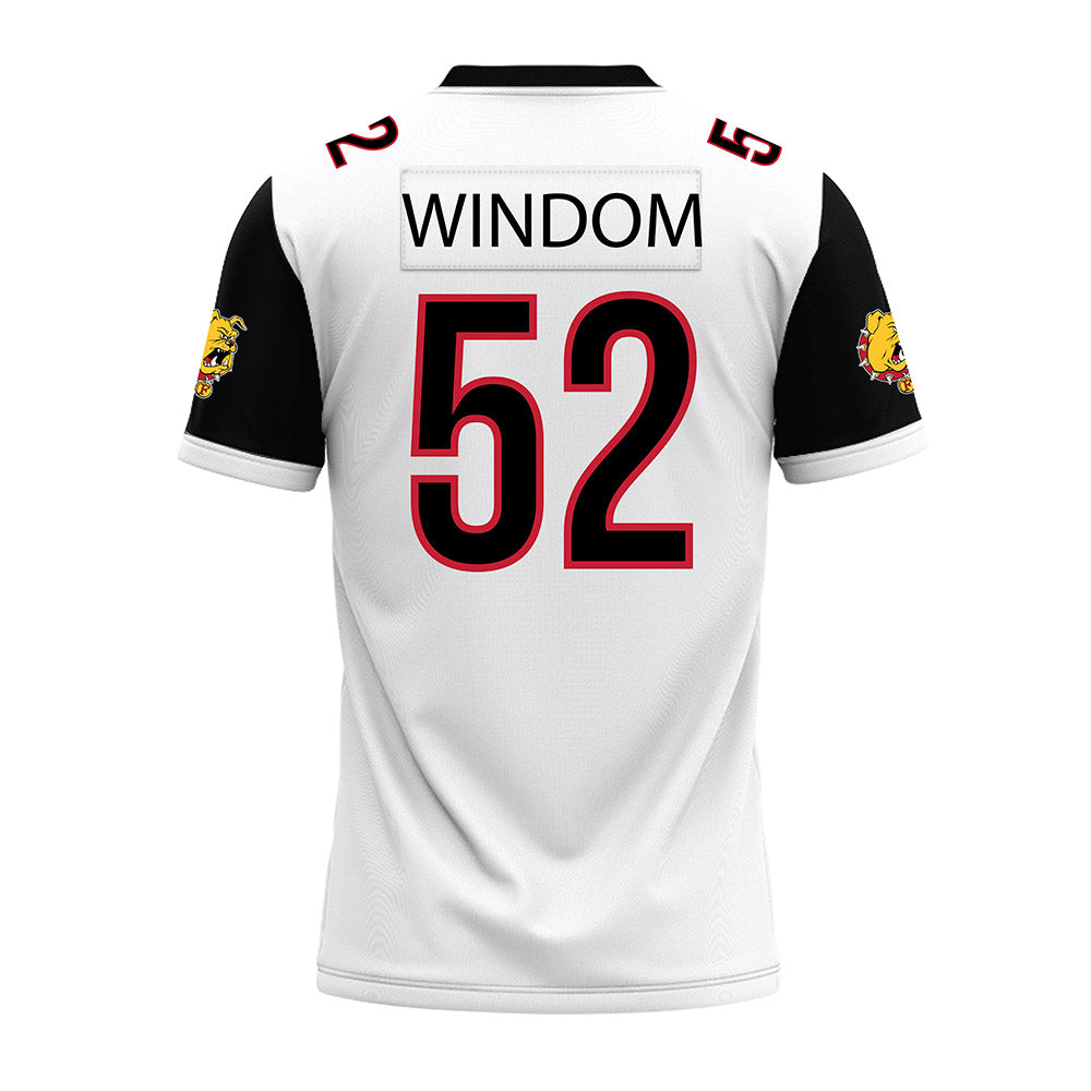 Ferris State - NCAA Football : Jarvis Windom - White Premium Football Jersey