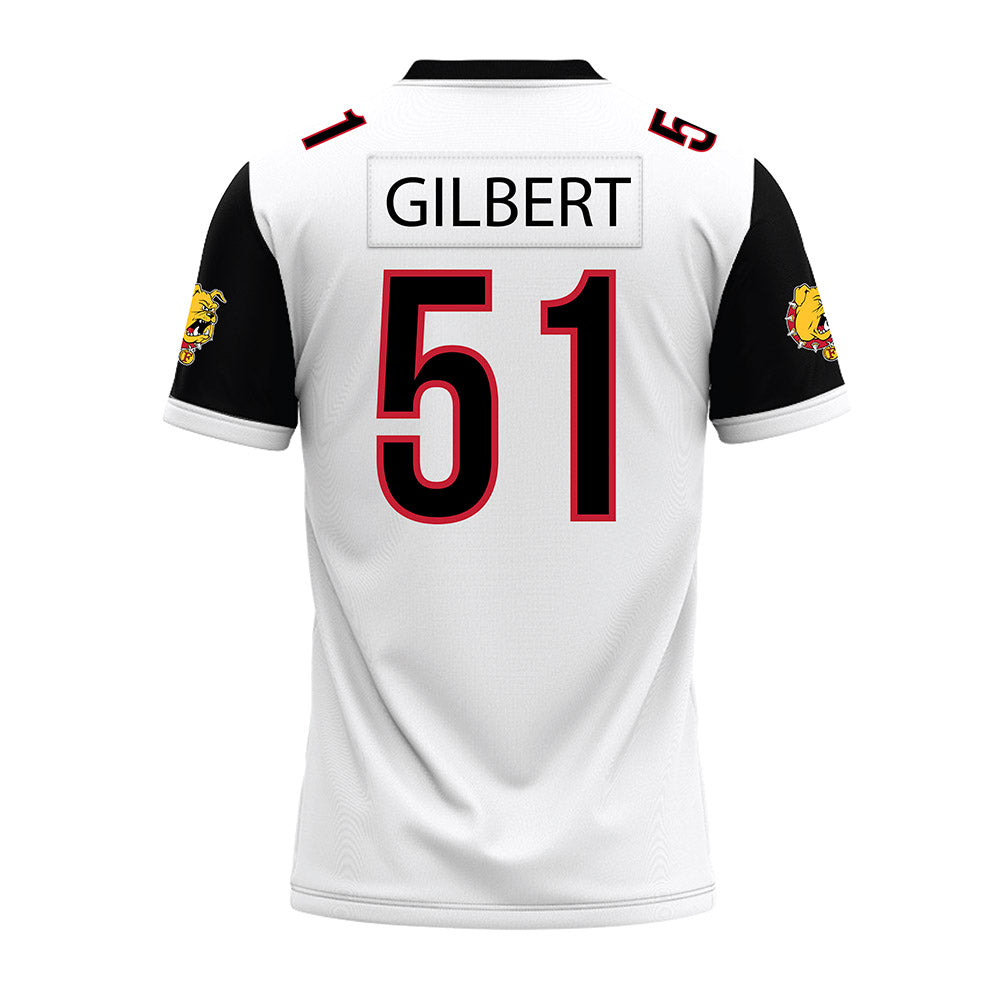 Ferris State - NCAA Football : D'Jaun Gilbert - White Premium Football Jersey-1