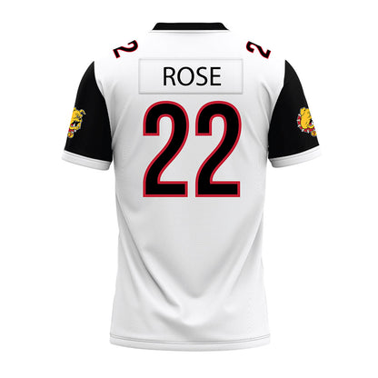 Ferris State - NCAA Football : Brady Rose - White Premium Football Jersey