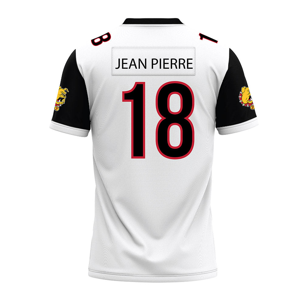 Ferris State - NCAA Football : Mervens Jean Pierre - White Premium Football Jersey