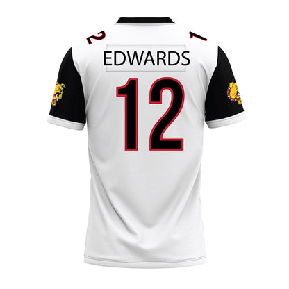 Ferris State - NCAA Football : Michael Edwards - White Premium Football Jersey