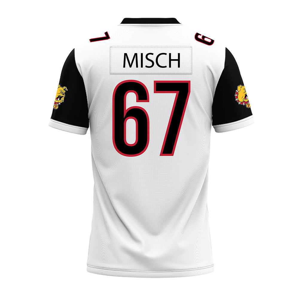 Ferris State - NCAA Football : Matthew Misch - White Premium Football Jersey-1