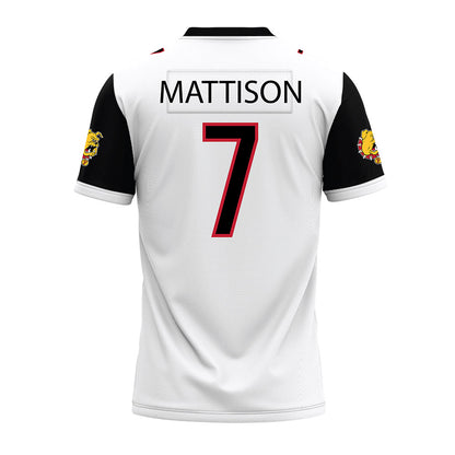 Ferris State - NCAA Football : Gyasi Mattison - White Premium Football Jersey