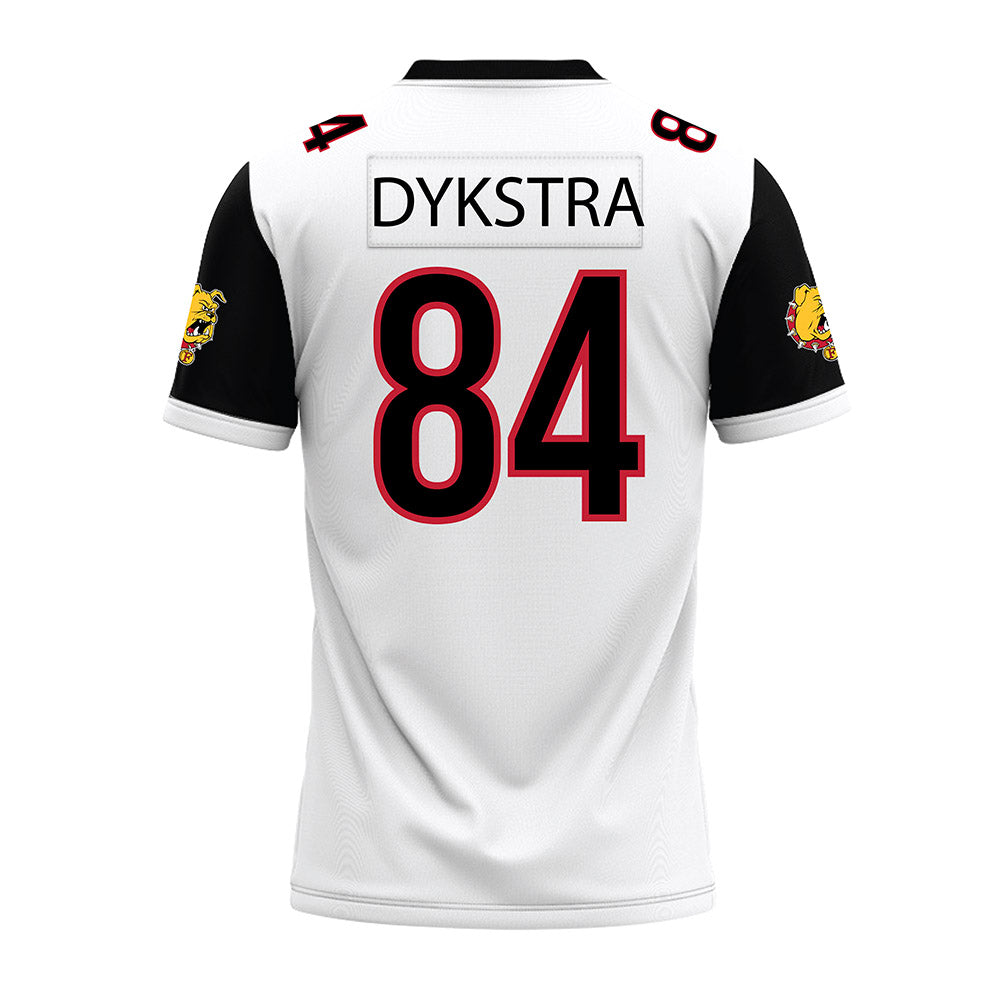 Ferris State - NCAA Football : Mason Dykstra - White Premium Football Jersey-1