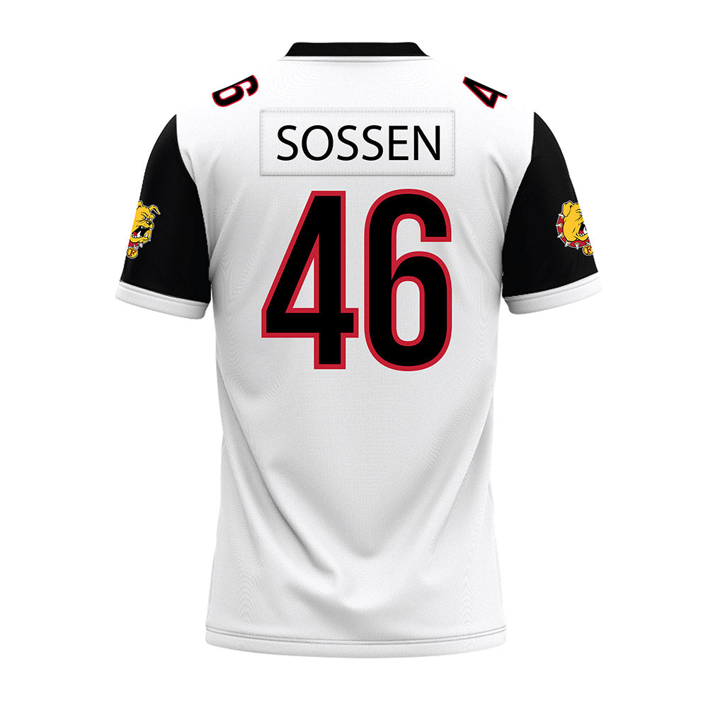 Ferris State - NCAA Football : Ethan Sossen - White Premium Football Jersey