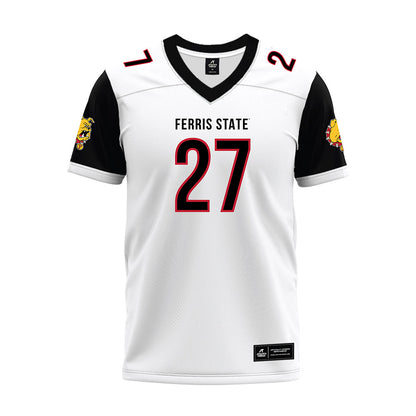 Ferris State - NCAA Football : Ben Sporman - White Premium Football Jersey