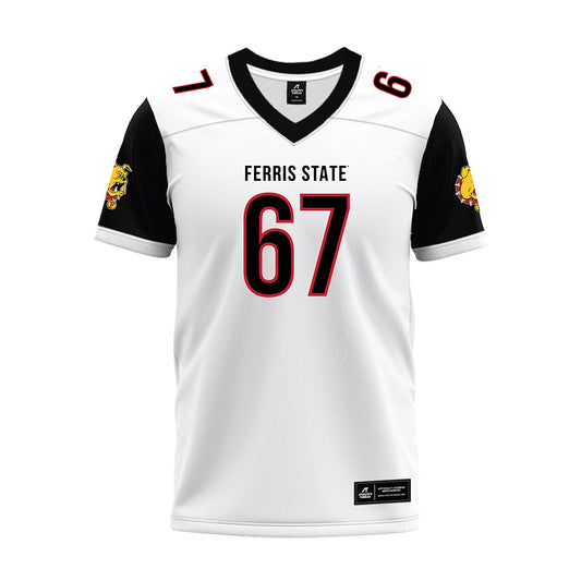 Ferris State - NCAA Football : Matthew Misch - White Premium Football Jersey-0