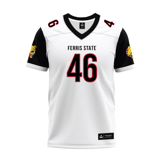 Ferris State - NCAA Football : Ethan Sossen - White Premium Football Jersey