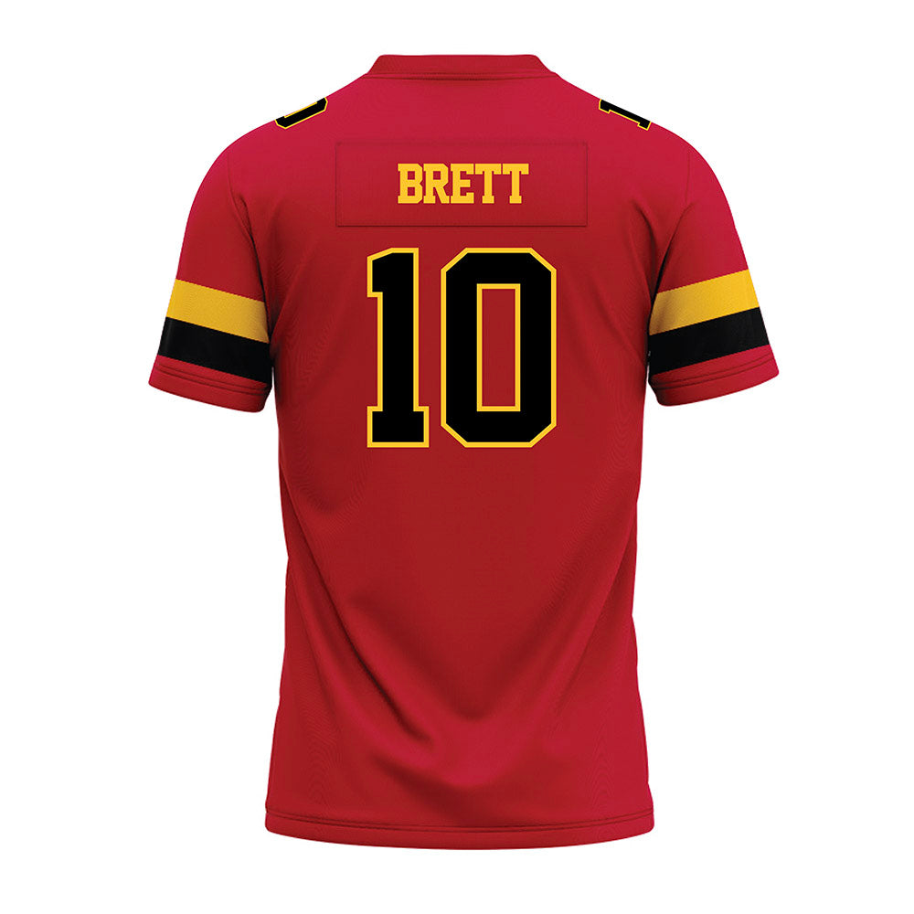 Ferris State - NCAA Football : Taariik Brett - Red Premium Football Jersey