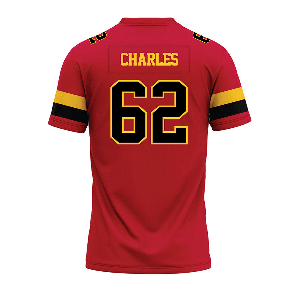 Ferris State - NCAA Football : Martaz Charles - Red Premium Football Jersey-1