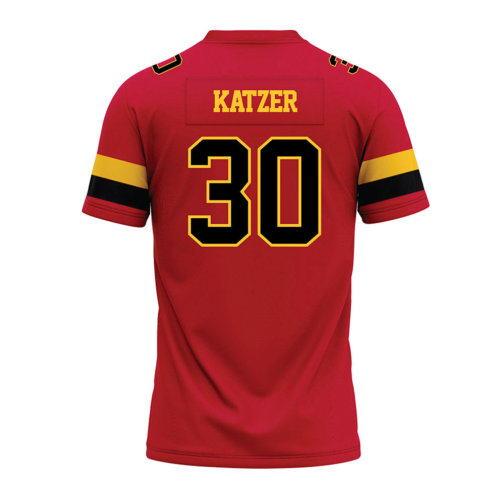 Ferris State - NCAA Football : Kannon Katzer - Red Premium Football Jersey-1