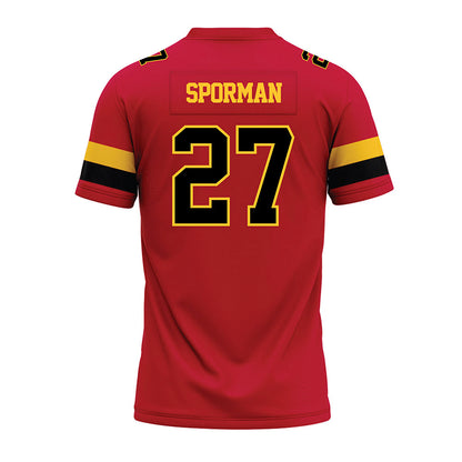 Ferris State - NCAA Football : Ben Sporman - Red Premium Football Jersey