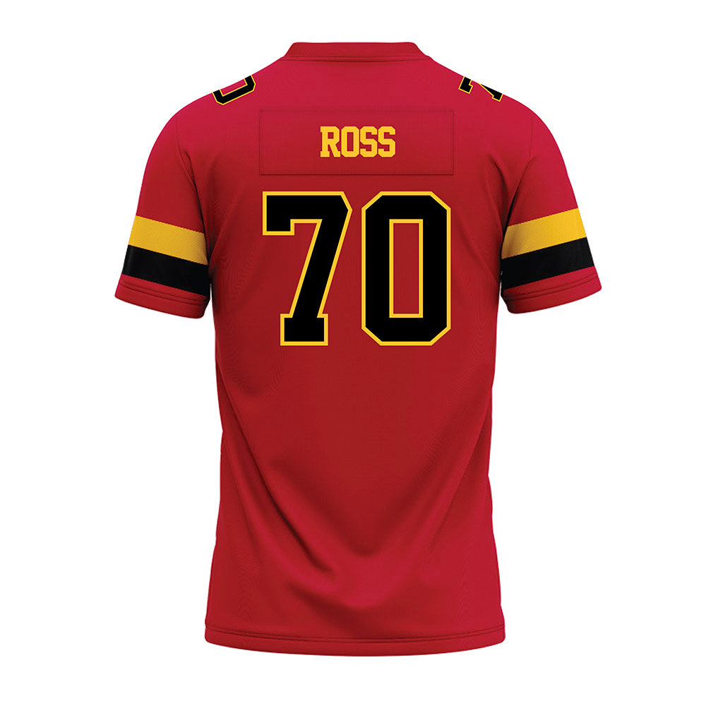 Ferris State - NCAA Football : Ryan Ross - Red Premium Football Jersey-1