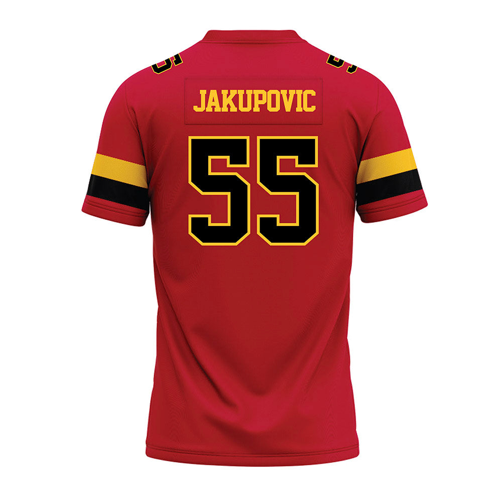 Ferris State - NCAA Football : Elmir Jakupovic - Red Premium Football Jersey-1