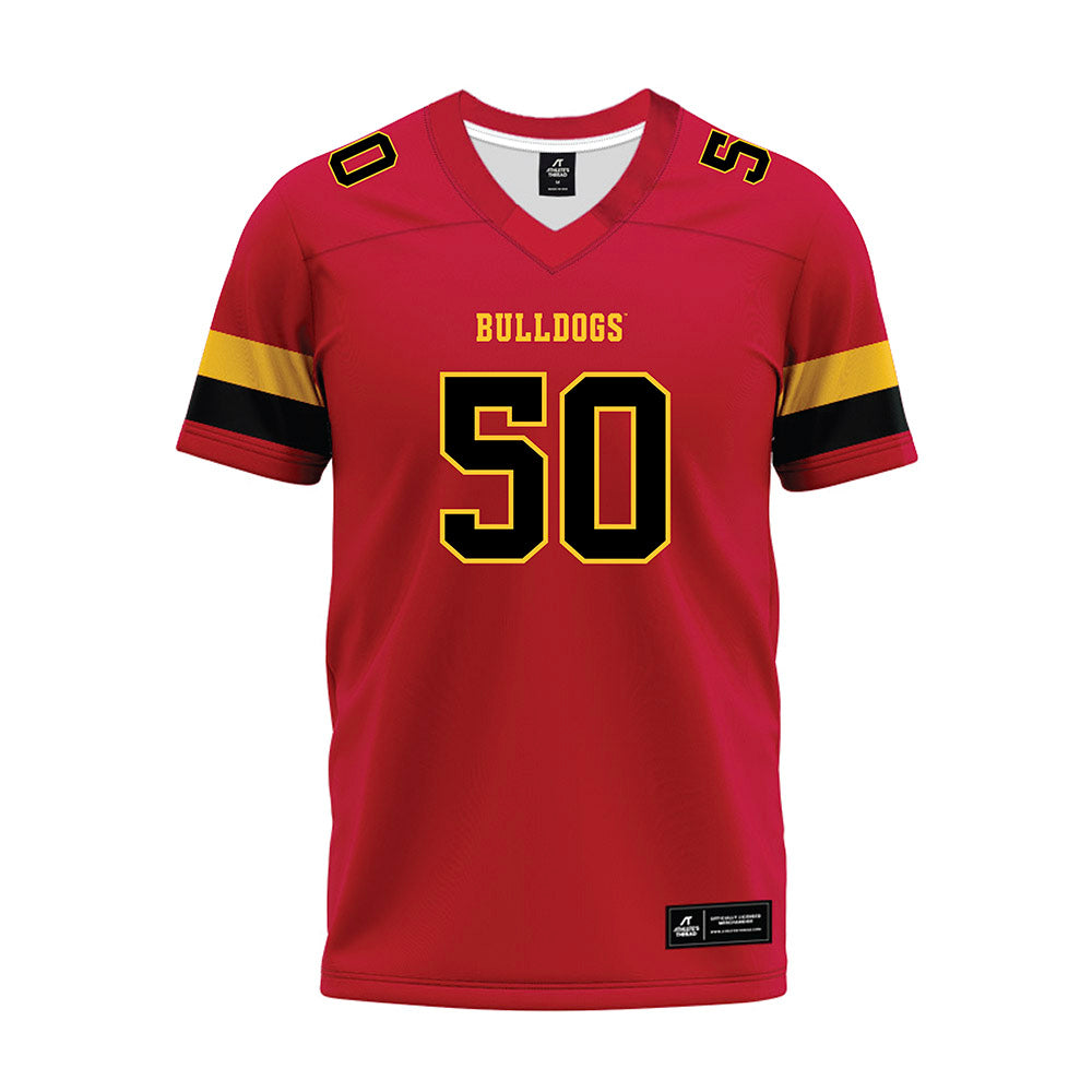 Ferris State - NCAA Football : Chimdindu Obi - Red Premium Football Jersey-0