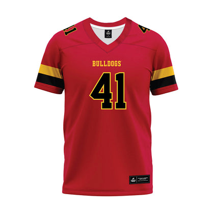 Ferris State - NCAA Football : Michael Bush - Red Premium Football Jersey-0