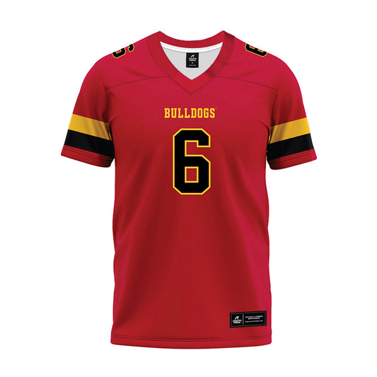 Ferris State - NCAA Football : James Gilbert - Red Premium Football Jersey