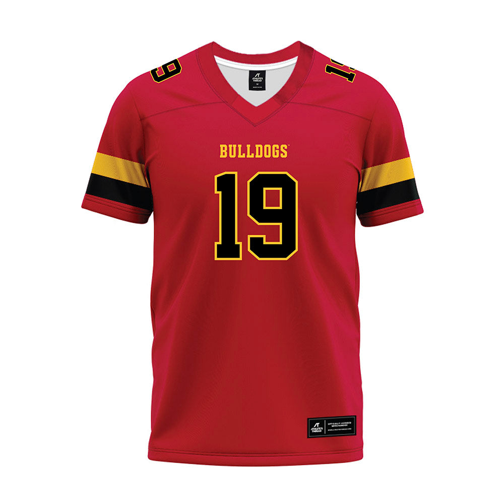 Ferris State - NCAA Football : Zay Byars - Red Premium Football Jersey-0