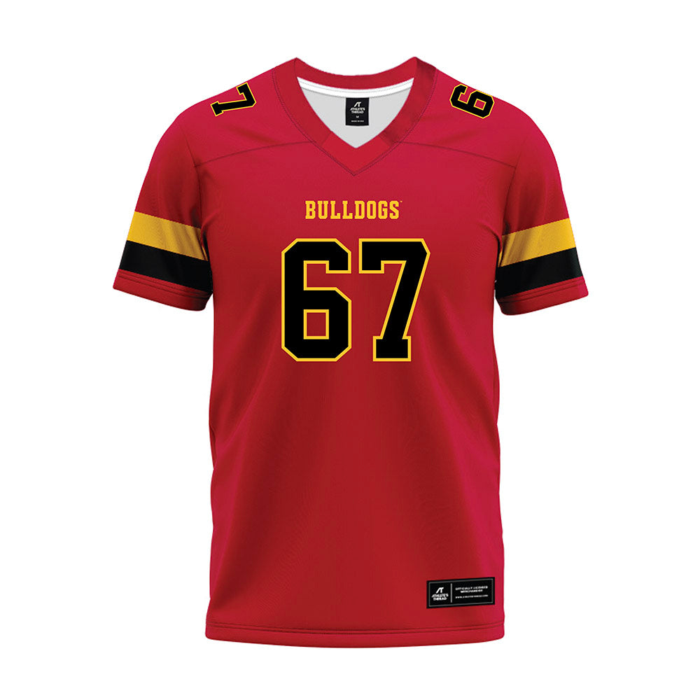 Ferris State - NCAA Football : Matthew Misch - Red Premium Football Jersey-0