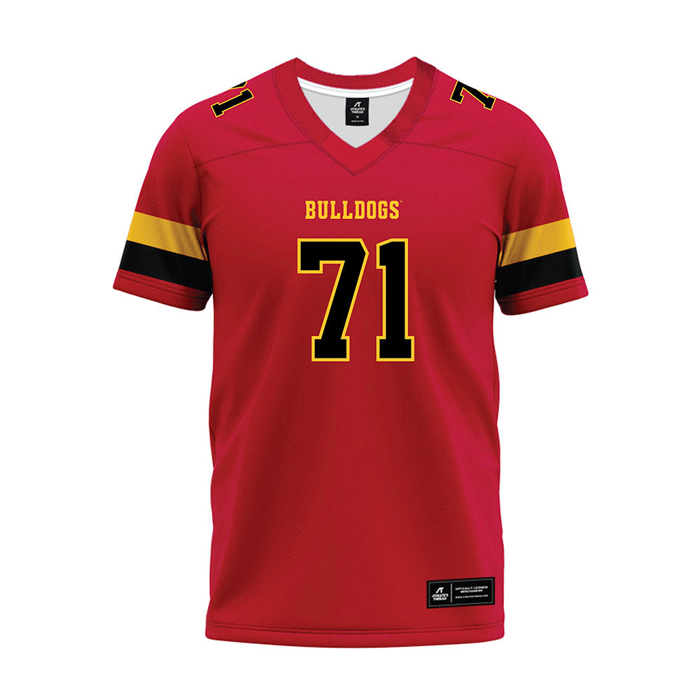 Ferris State - NCAA Football : Bubba Hubbard - Red Premium Football Jersey-0