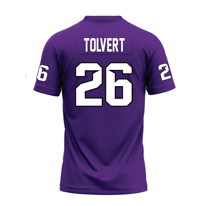 Tarleton State - NCAA Football : Brandon Tolvert - Purple Premium Football Jersey-1