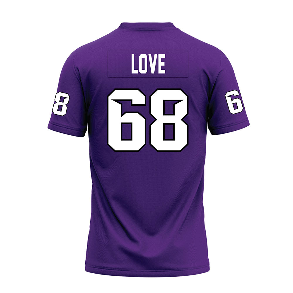 Tarleton State - NCAA Football : Jordan Love - Purple Premium Football Jersey-1