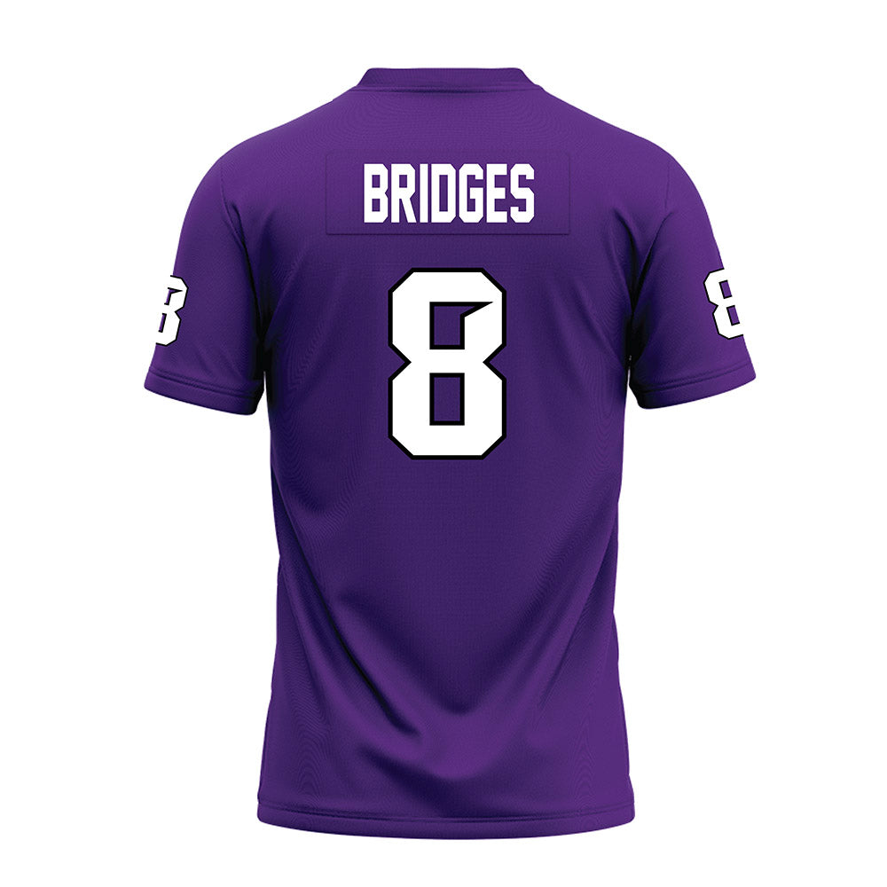 Tarleton State - NCAA Football : Braelon Bridges - Purple Premium Football Jersey-1