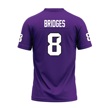 Tarleton State - NCAA Football : Braelon Bridges - Purple Premium Football Jersey-1