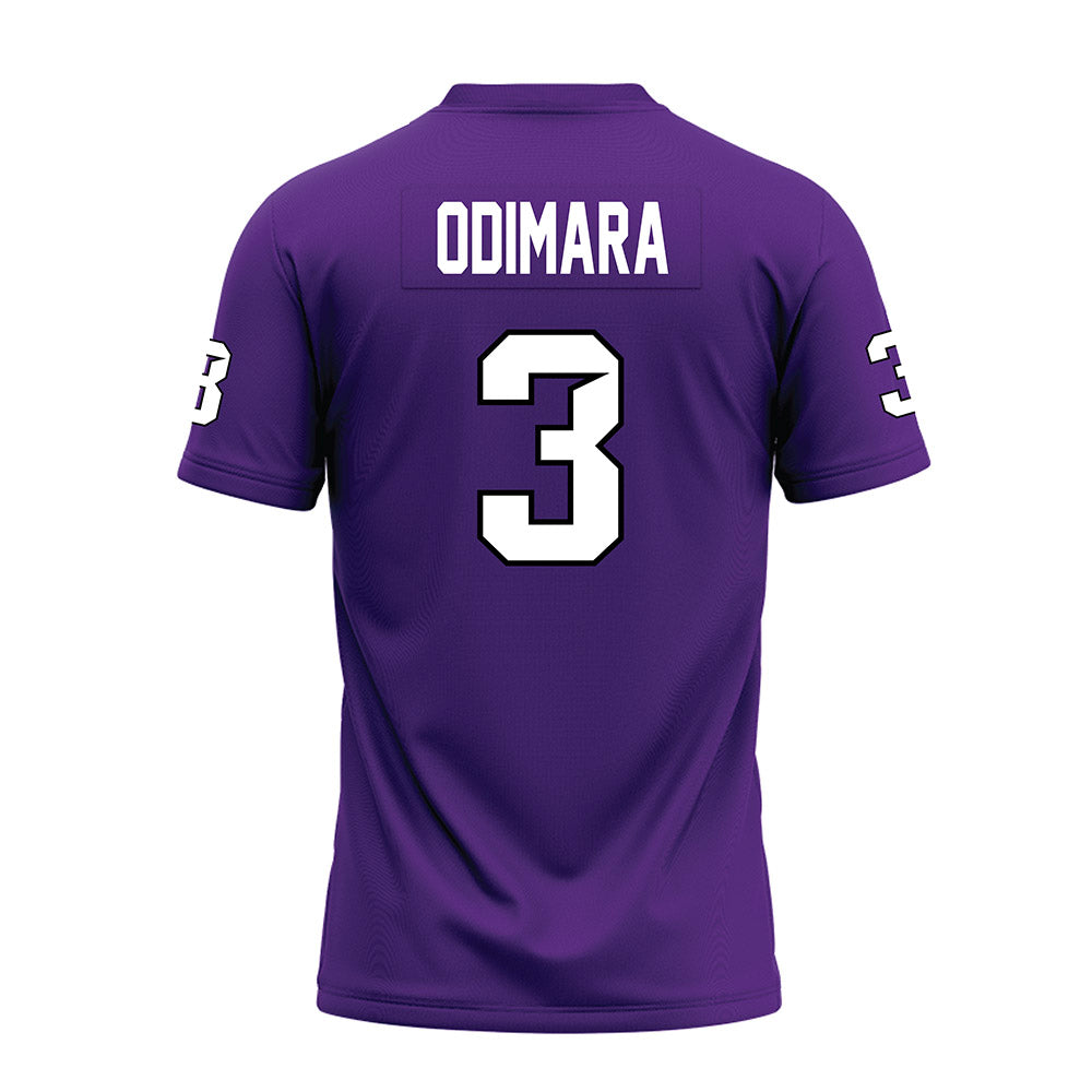 Tarleton State - NCAA Football : Les Odimara - Purple Premium Football Jersey-1