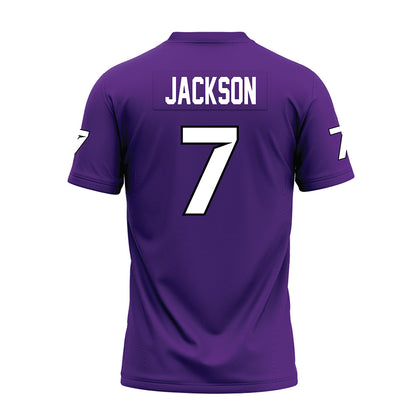 Tarleton State - NCAA Football : Jaylen Jackson - Purple Premium Football Jersey-1