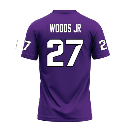 Tarleton State - NCAA Football : Stephen Woods Jr - Purple Premium Football Jersey-1