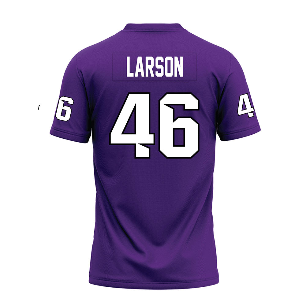 Tarleton State - NCAA Football : Brad Larson - Purple Premium Football Jersey-1