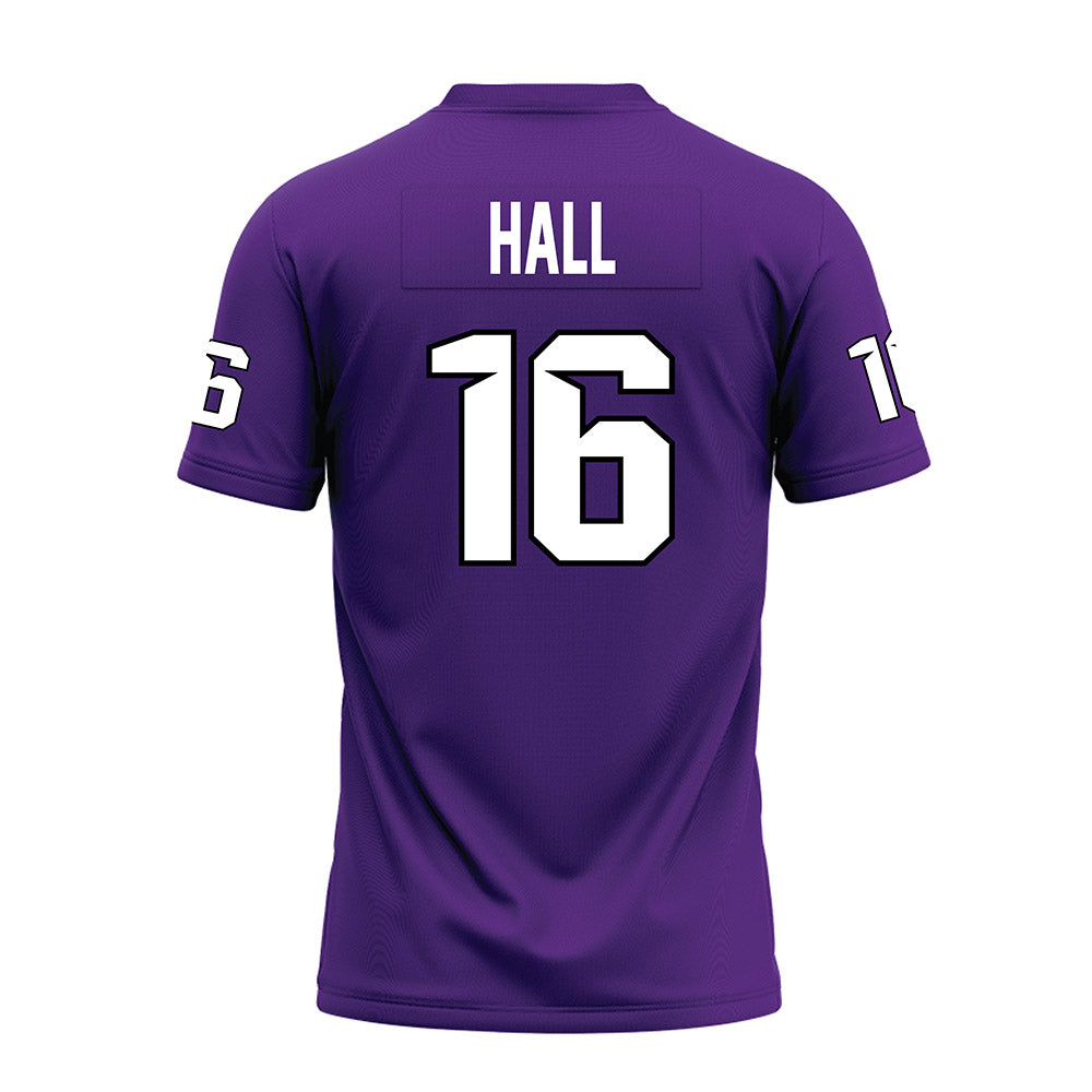 Tarleton State - NCAA Football : Isaac Hall - Purple Premium Football Jersey-1