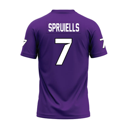 Tarleton State - NCAA Football : David Spruiells - Purple Premium Football Jersey-1
