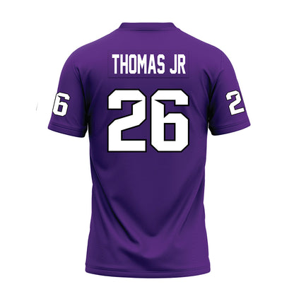 Tarleton State - NCAA Football : Andre Thomas Jr - Purple Premium Football Jersey-1