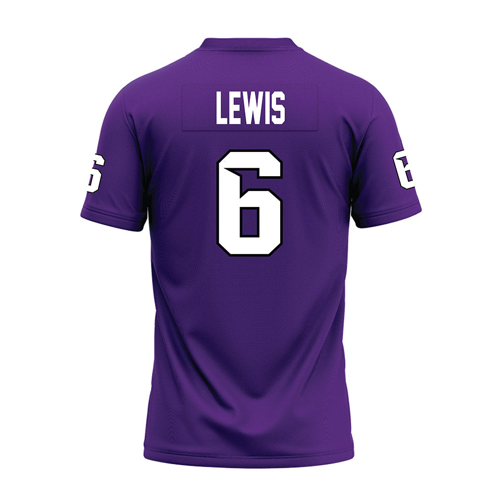Tarleton State - NCAA Football : Caleb Lewis - Purple Premium Football Jersey-1