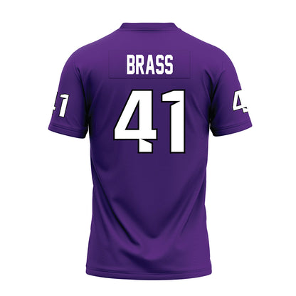 Tarleton State - NCAA Football : Reid Brass - Purple Premium Football Jersey-1