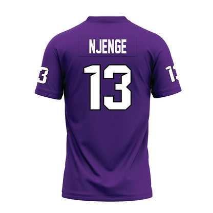 Tarleton State - NCAA Football : Pius Njenge - Purple Premium Football Jersey-1